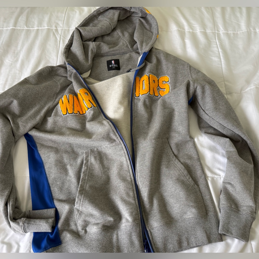 NBA Golden State Warriors Men’s Zip Up Fleece Lined Sweatshirt Curry